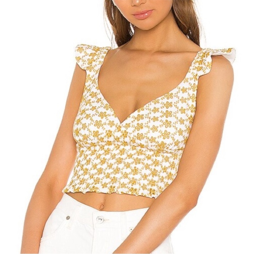 LPA Yellow Floral Tank Top